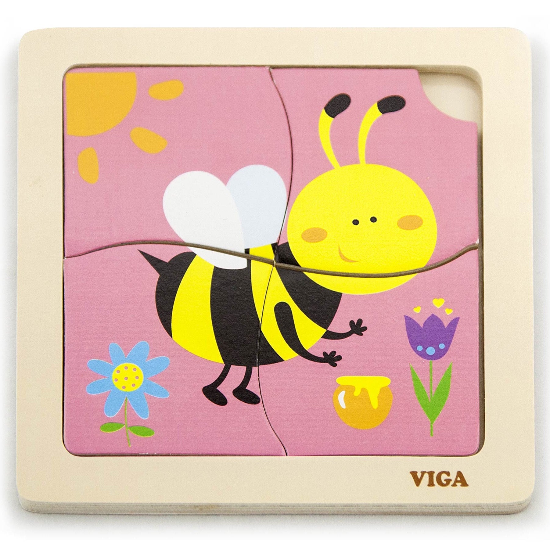 Viga Práctico Rompecabezas de Abeja de Madera