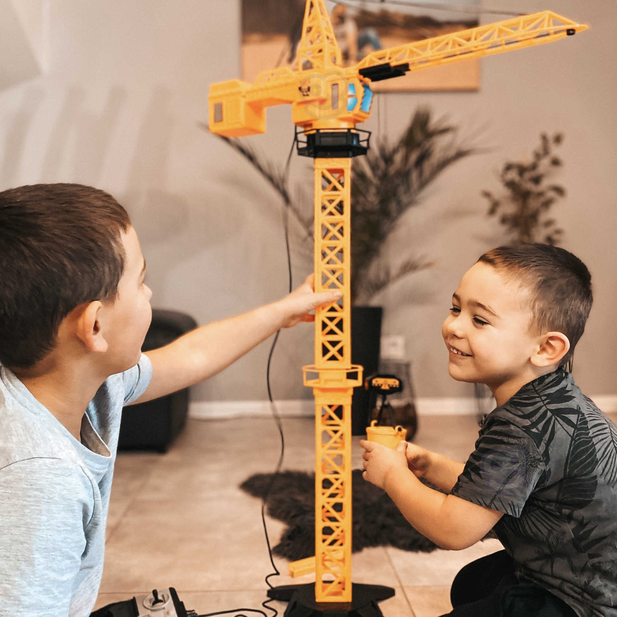 Woopie Remote Controlled Crane 103cm R/c Truck Excavator + 4 Accs.