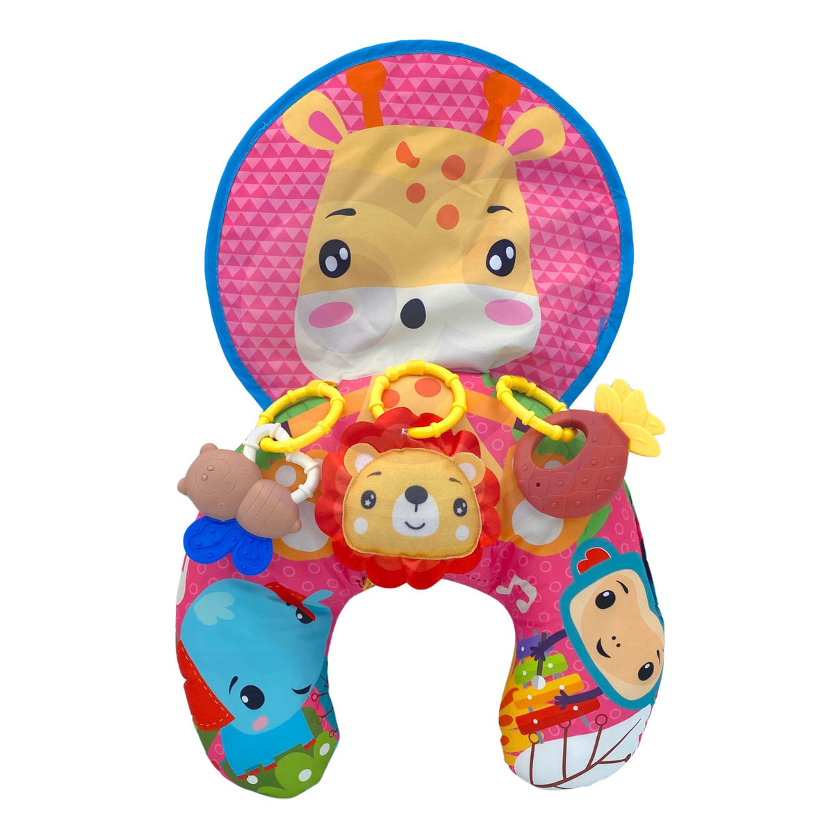 Woopie Baby Pillow Croissant Interactive Educational Mat Rattle Teether