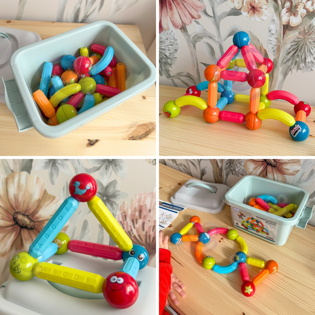 Woopie Magnetische Lernbausteine 52 Stk.