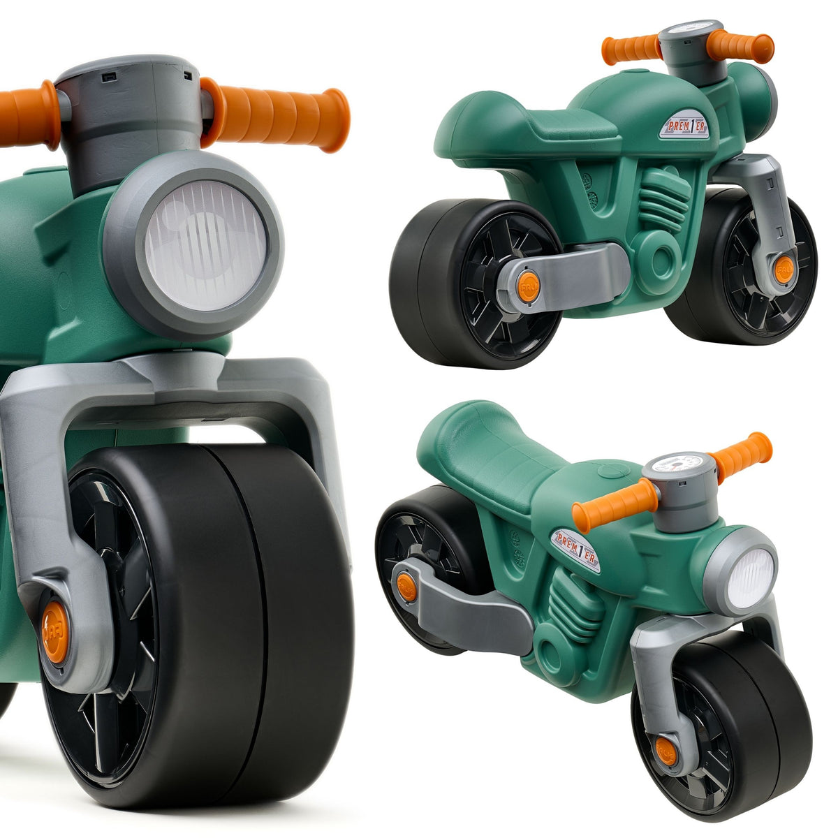Falk Ride-on Motorrad Moto Premier Vintage Grün für 1-3 Jahre