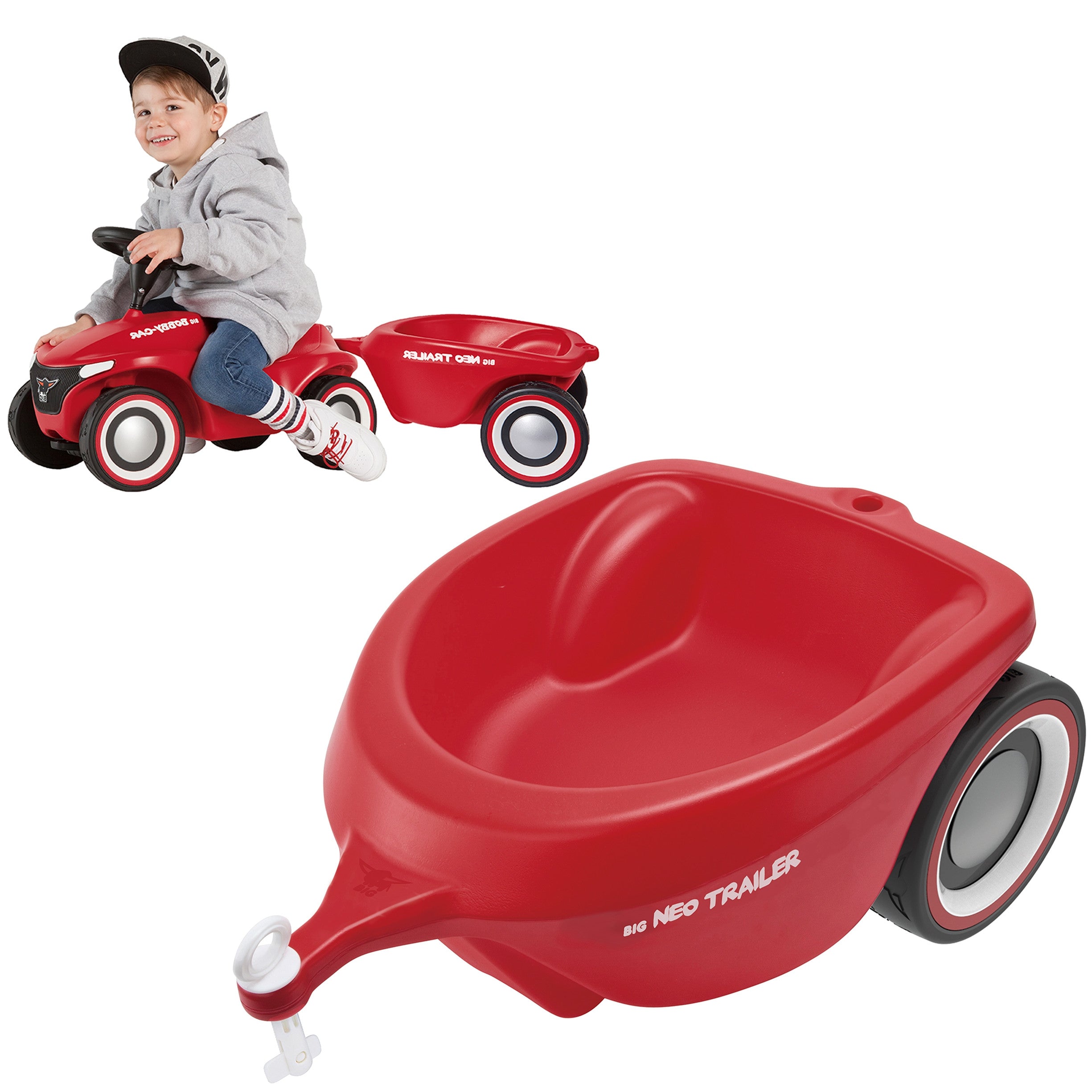Big Bobby Car Neo Ride-on Trailer Red