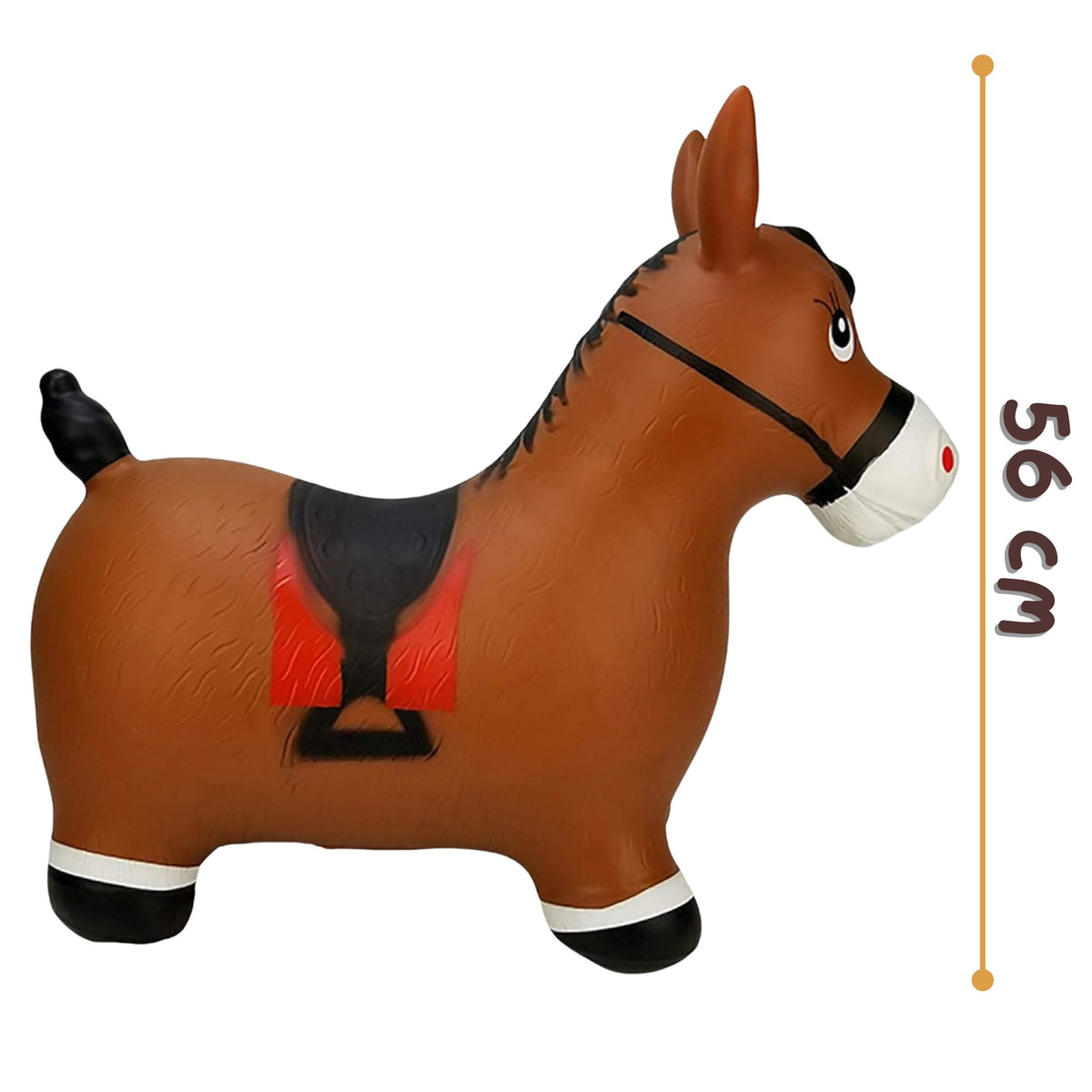 Cheval de saut en caoutchouc Woopie + pompe