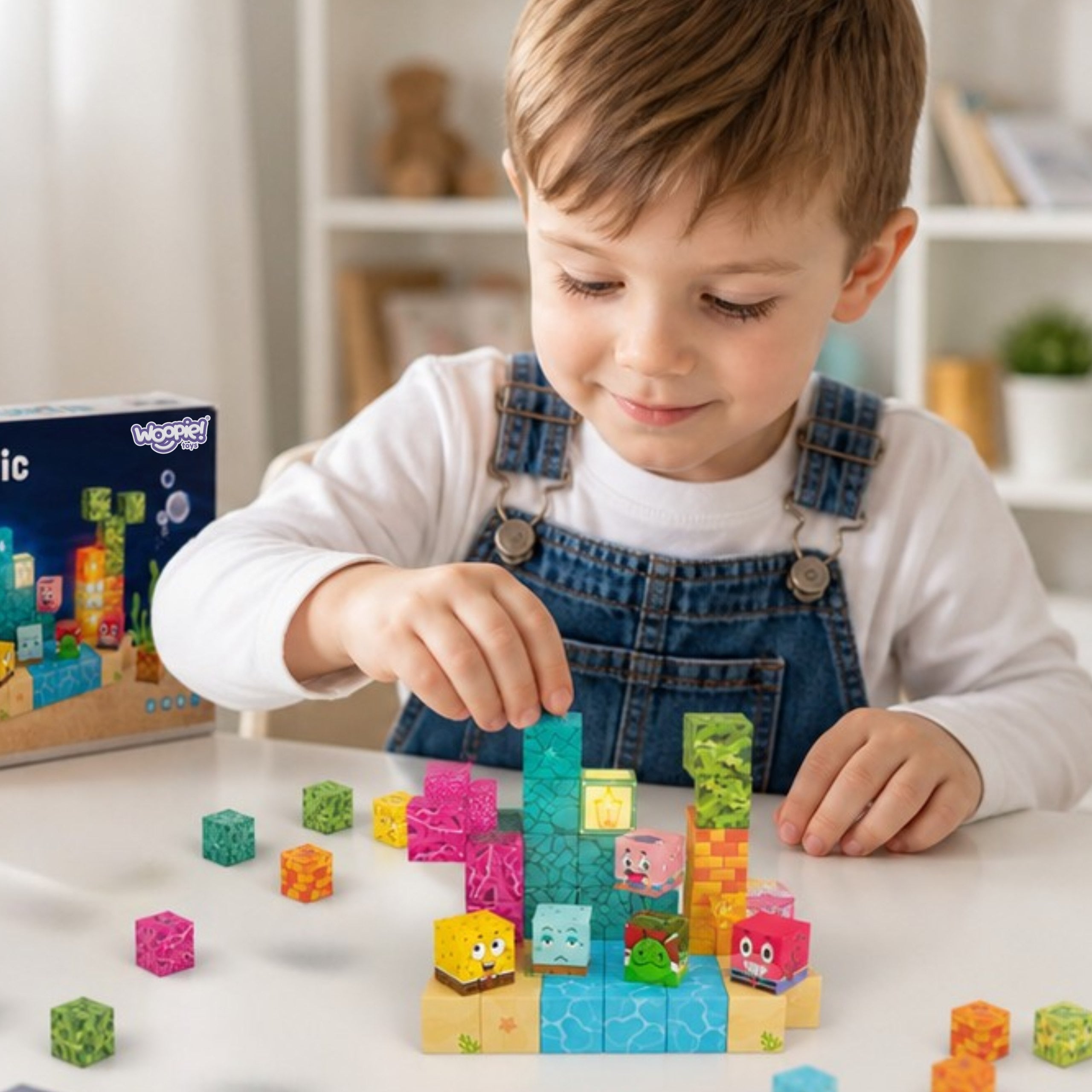 Cubos magnéticos Woopie 63 El Montessori Ocean Puzzle Game 3d