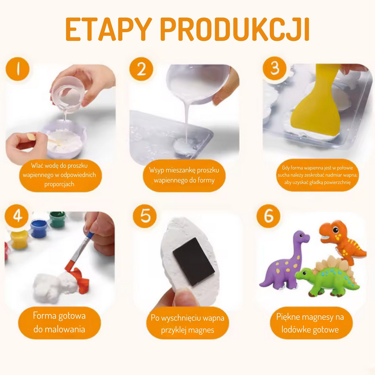 Woopie Diy Paint Craft Kit: Stellen Sie Gipsfiguren her und bemalen Sie sie – Dinosaurier-Kit
