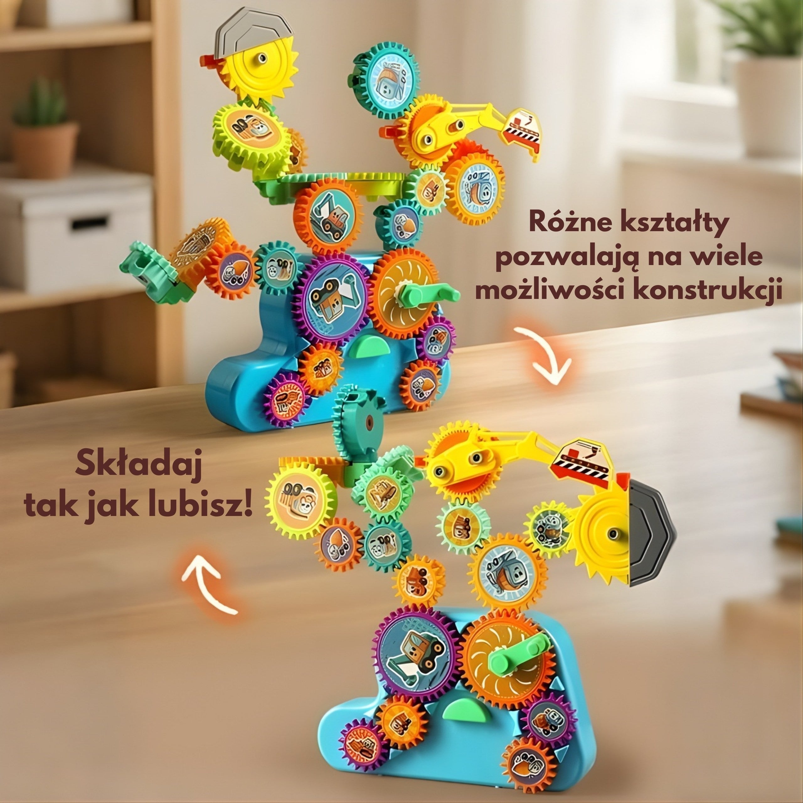 Woopie interaktív építőelemek fogaskerekek 18 db.
