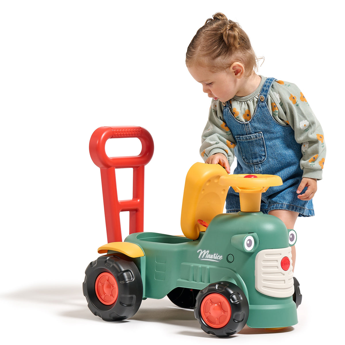 Falk Maurice Ride-on Tractor Green Pusher Caixa de armazenamento por 1-3 anos
