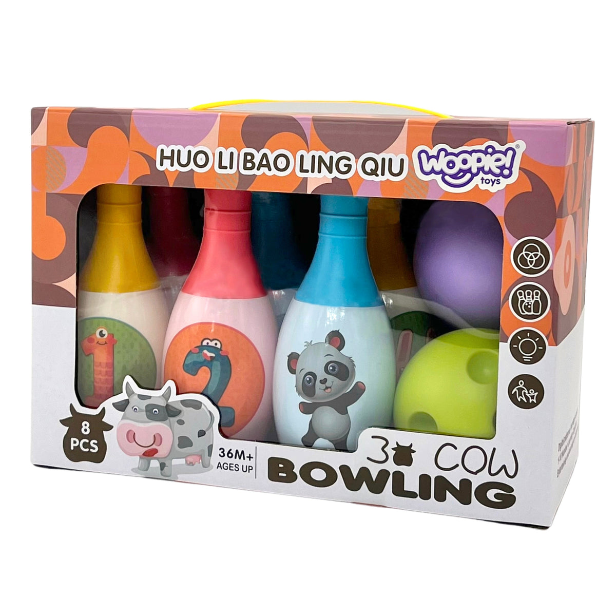 Woopie Bowling Pour Enfants Animaux Et Chiffres 8 Pcs.