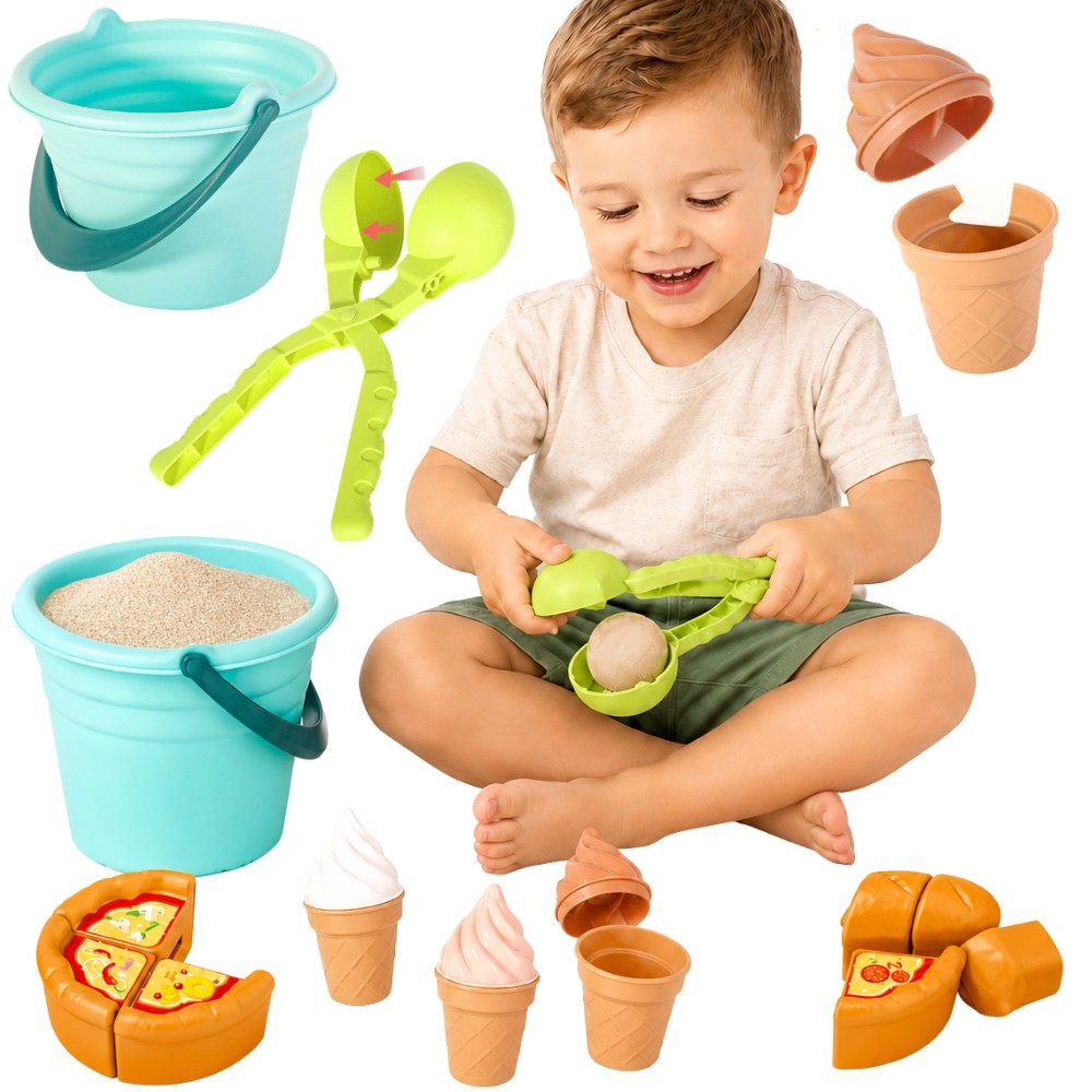Woopie Sand Set Fun Ice Cream 2-in-1 Ice Cream Factory Śnieżek 15 бр.