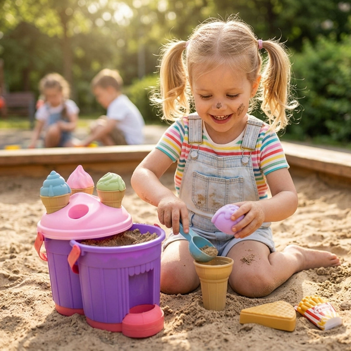 Woopie Sandbox Set Ice Cream Molda Balde de sorvete para areia