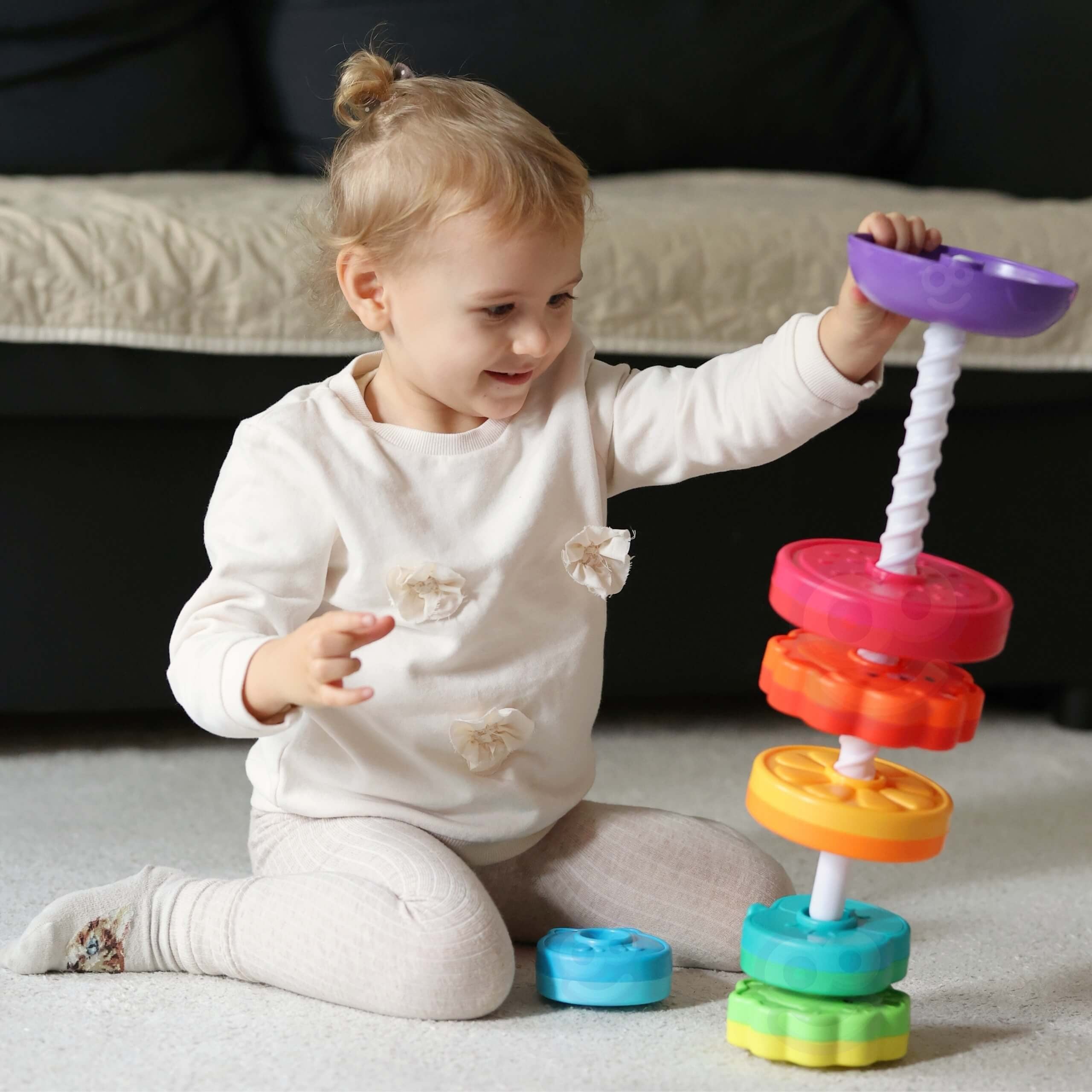 Woopie Baby Образователна пирамида Кула с усукани животни
