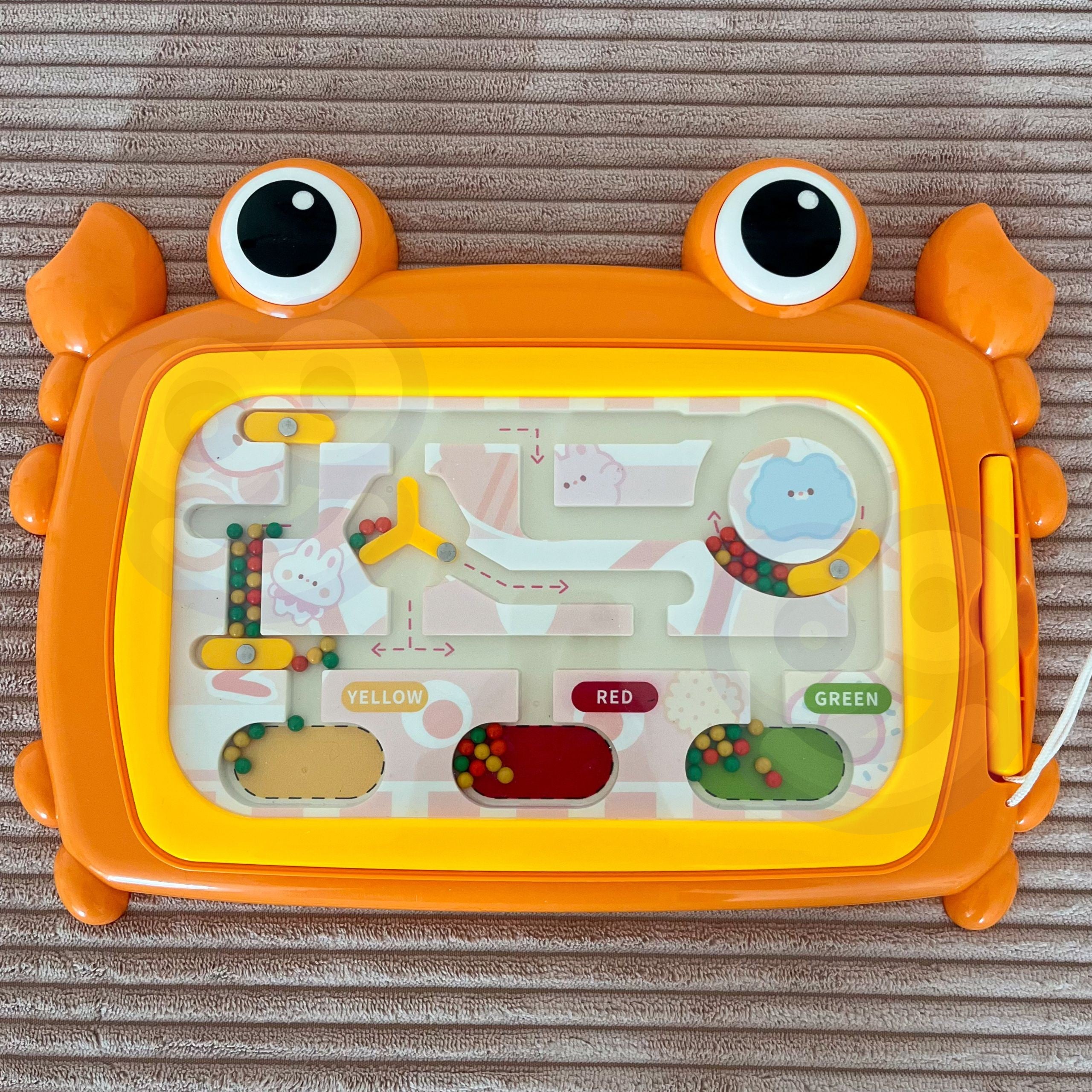 Woopie Montessori mágnestábla Rák labirintus narancs