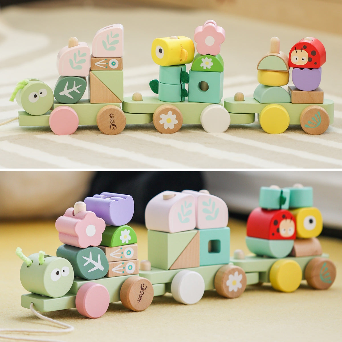 Classic World Montessori Raupenzug-Puzzle aus Holz