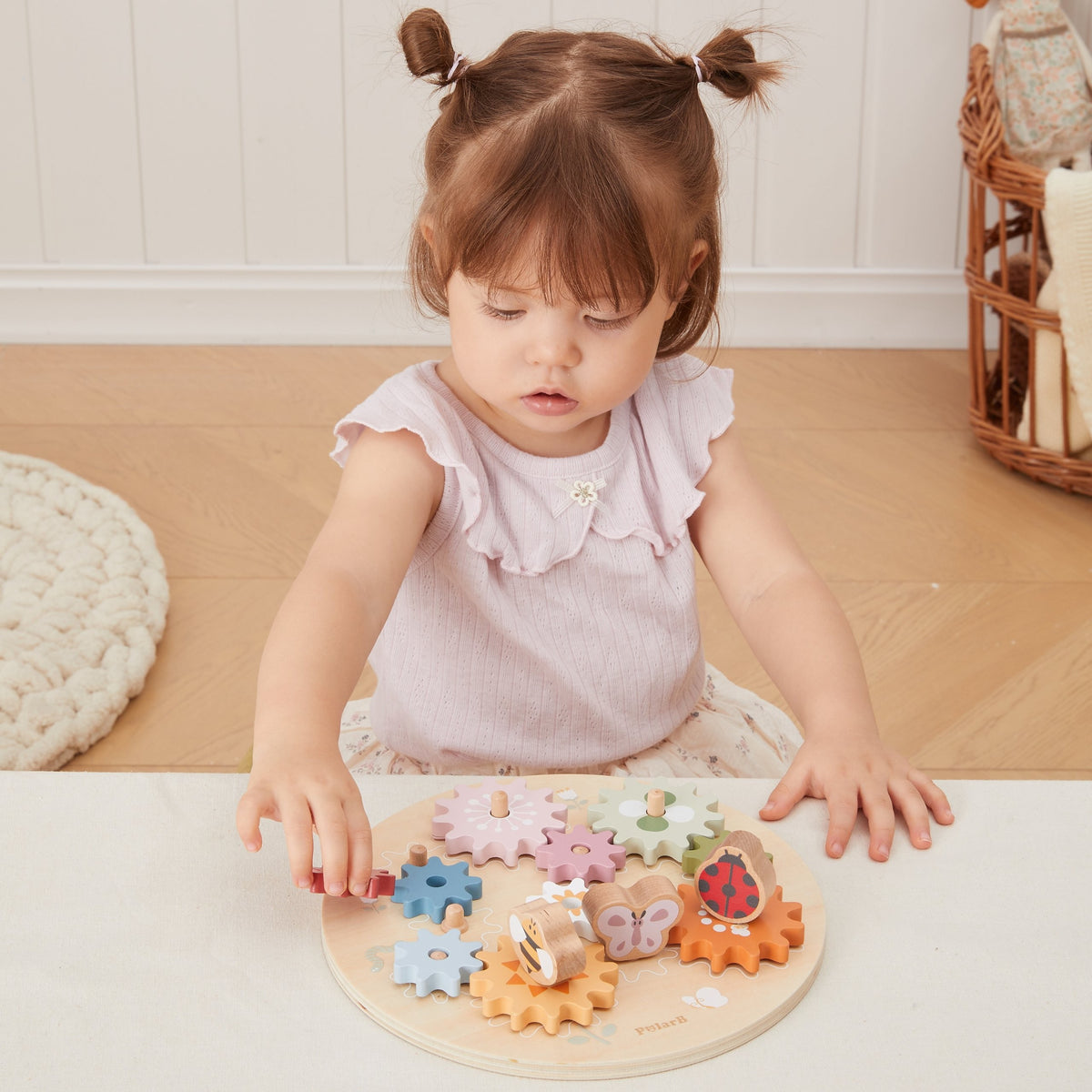 Viga Polarb Wooden Colorful Montessori Gears
