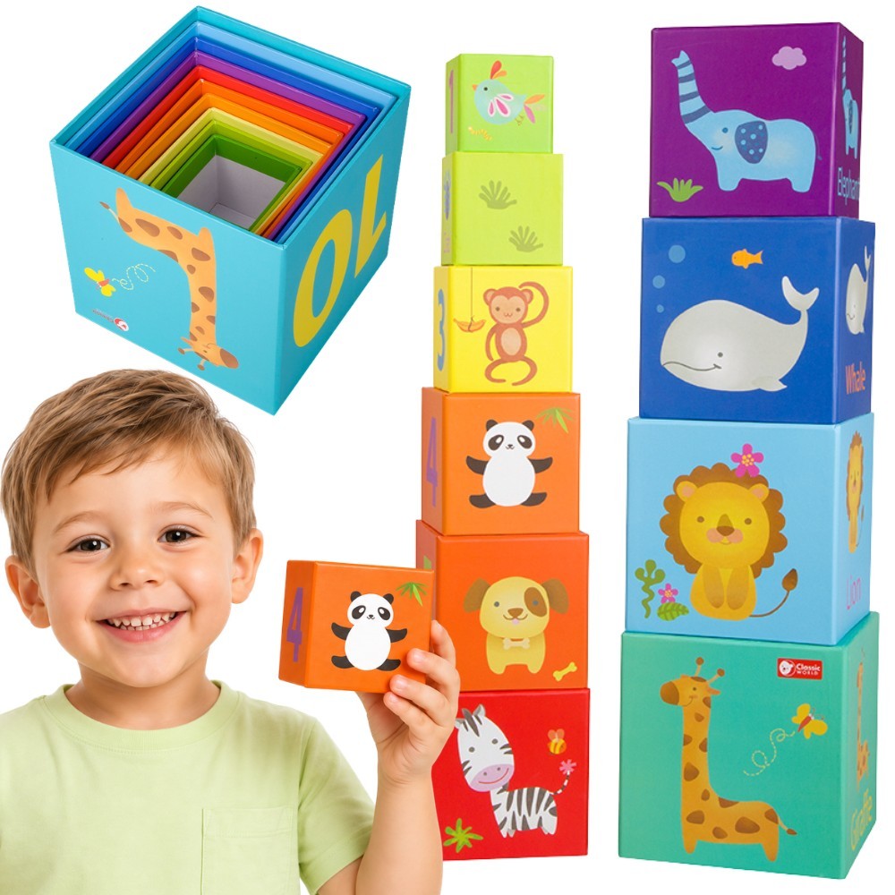 Образователна играчка Classic World Magic Box Blocks Puzzle Tower Box