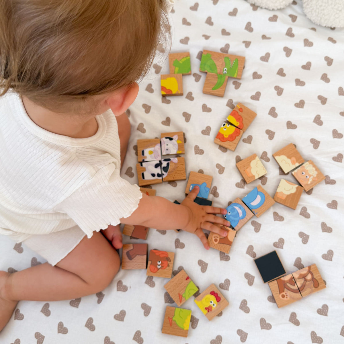 Dřevěné magnetické puzzle Viga Puzzle Animals s certifikací Fsc