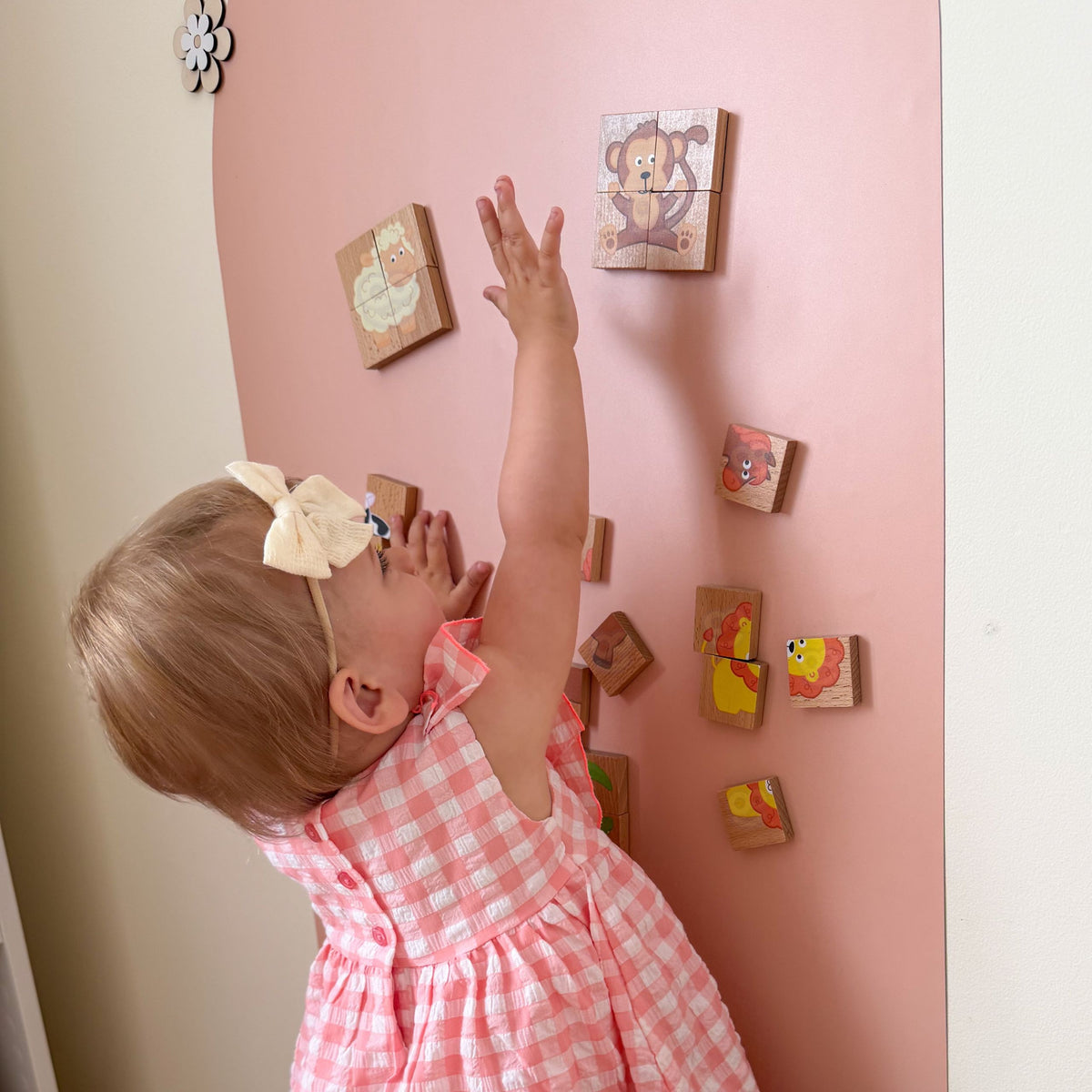 Dřevěné magnetické puzzle Viga Puzzle Animals s certifikací Fsc