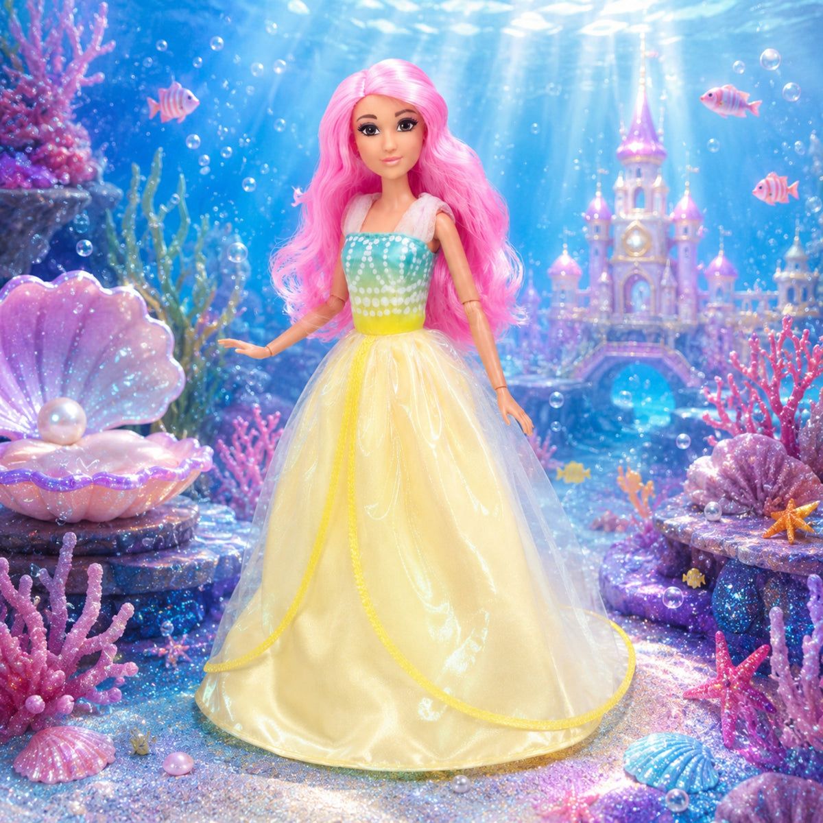 Boneca Woopie Royal Lili Princesa do Oceano de Conto de Fadas