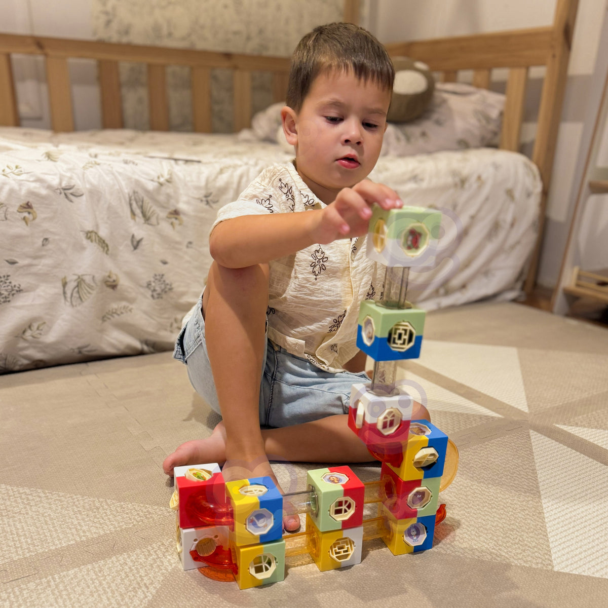 Woopie Marble Track Ball Track Construction Set blocchi 3D