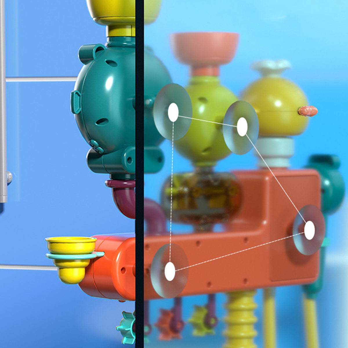Woopie Baby Bath Zabawka Kran Fontanna prysznicowa Kaczka przelewowa