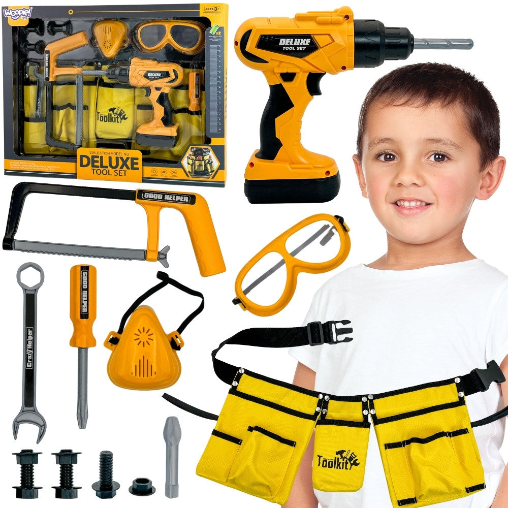 Комплект инструменти Woopie Little Handyman Очила Отвертка Колан за инструменти 16 бр.