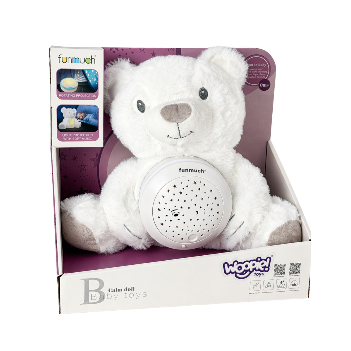 Woopie Baby - Cama con osito de peluche con proyector