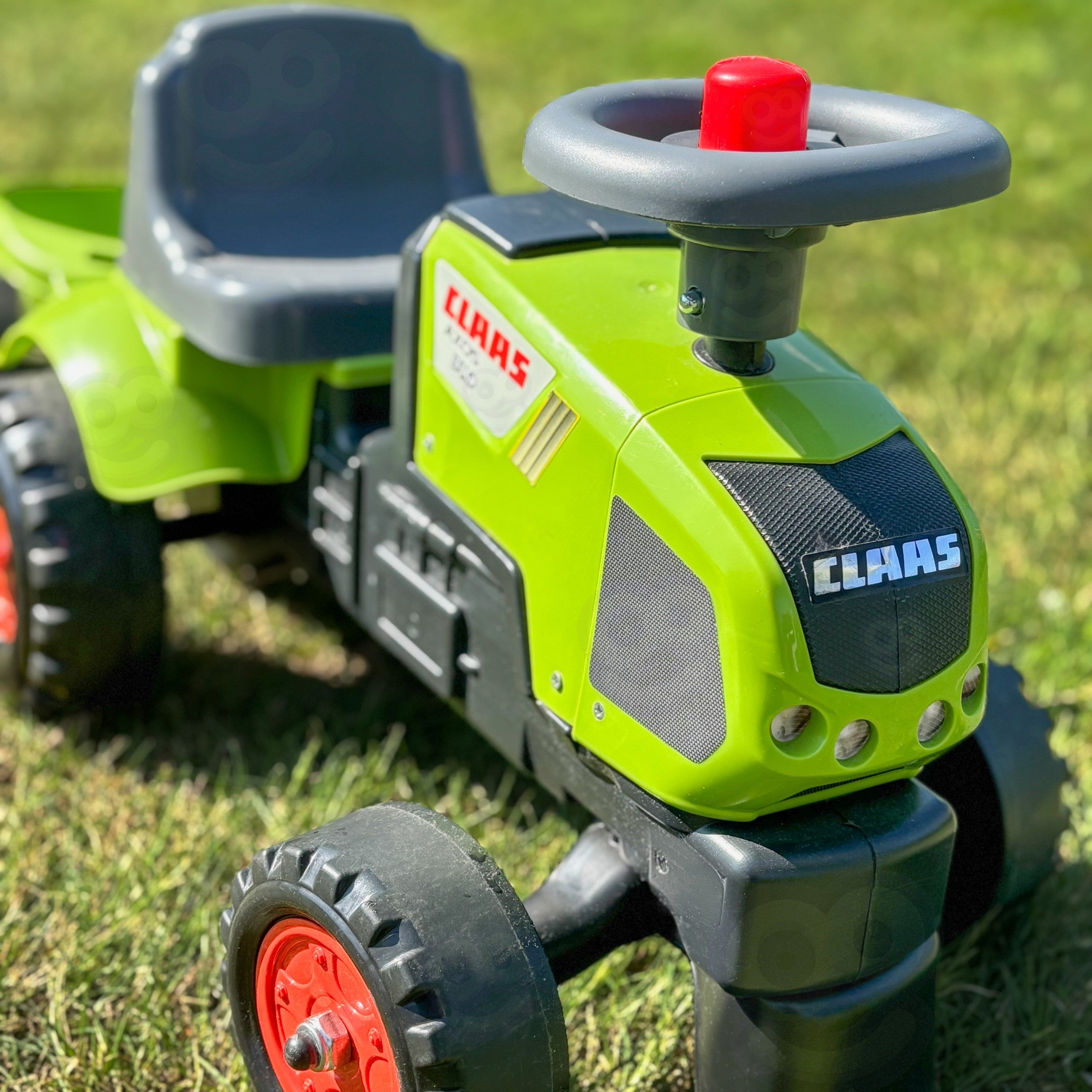 Falk Baby Claas Axos 310 Grüner Traktor mit Anhänger ab 1 Jahr
