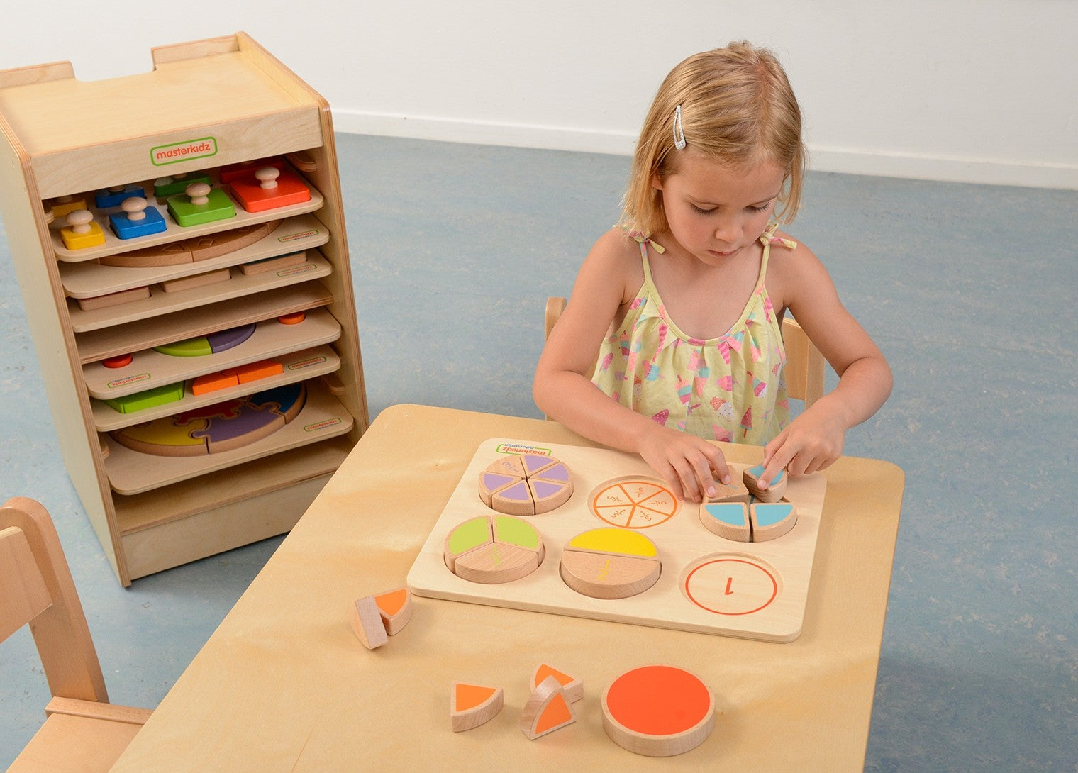 Masterkidz trä matematik pussel bråk