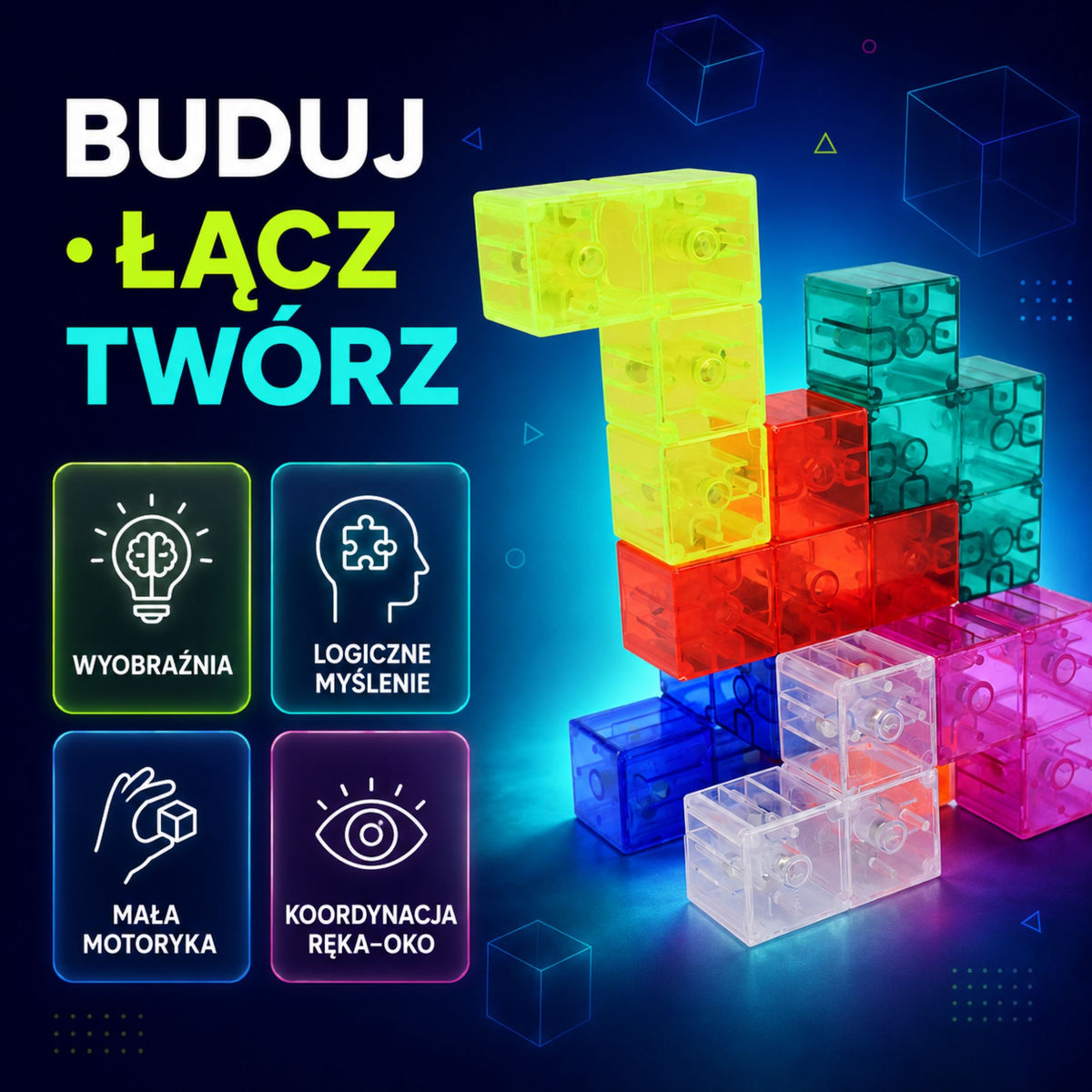 Woopie Magnetic Tetris 3d Construction Puzzle