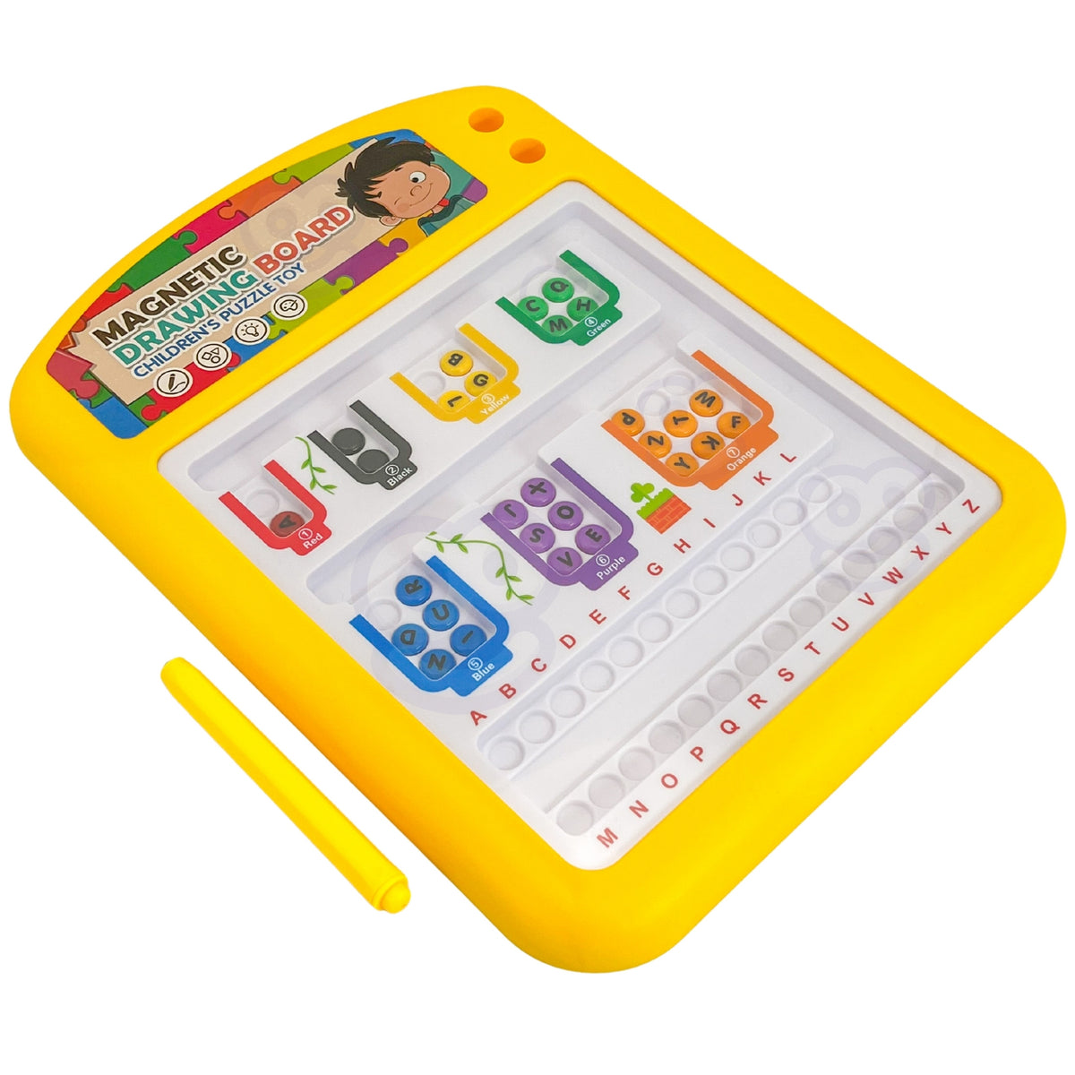 Magnetische Tafel, pädagogischer Puzzle-Sortierer, der das Alphabet lernt 3+ Woopie
