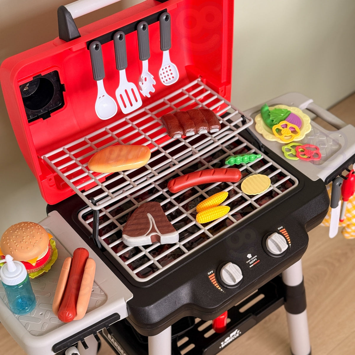 Woopie Grill Barbecue Garden Kitchen Kitchen Interactive Led Set Xl 31 Pcs.