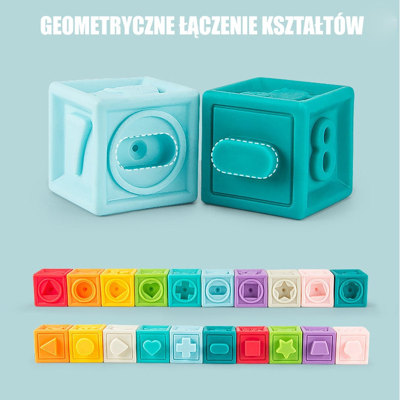Woopie Baby Sensory Puzzles Squeeze Puzzle Sound Lernen, um zu zählen, 20 Teile.