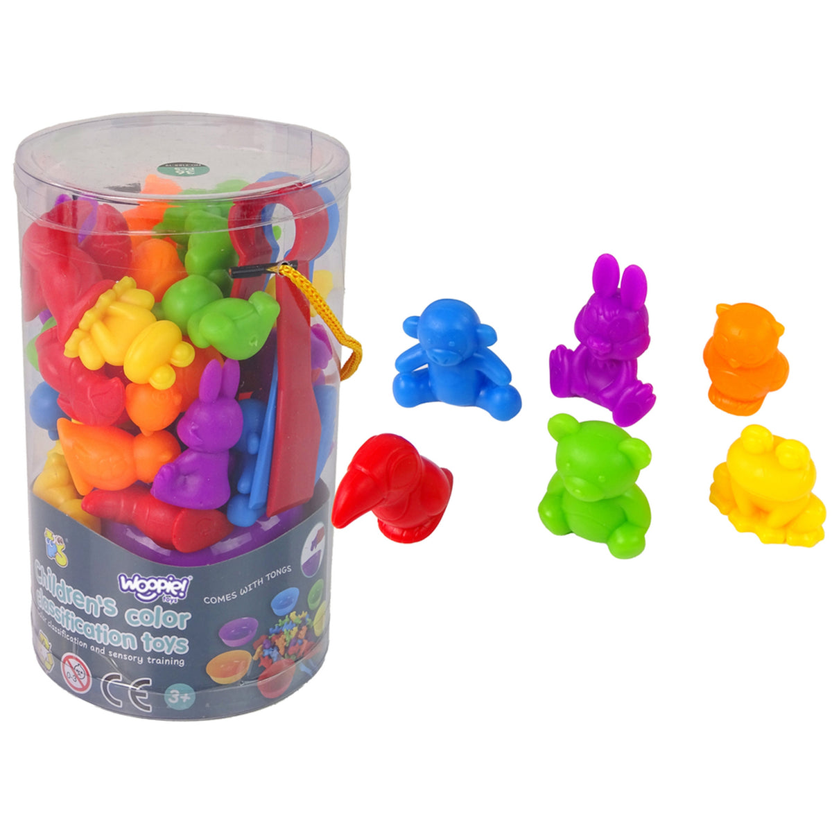Woopie Montessori Gioco Educativo Seleziona Colori Animali 44 Pz.