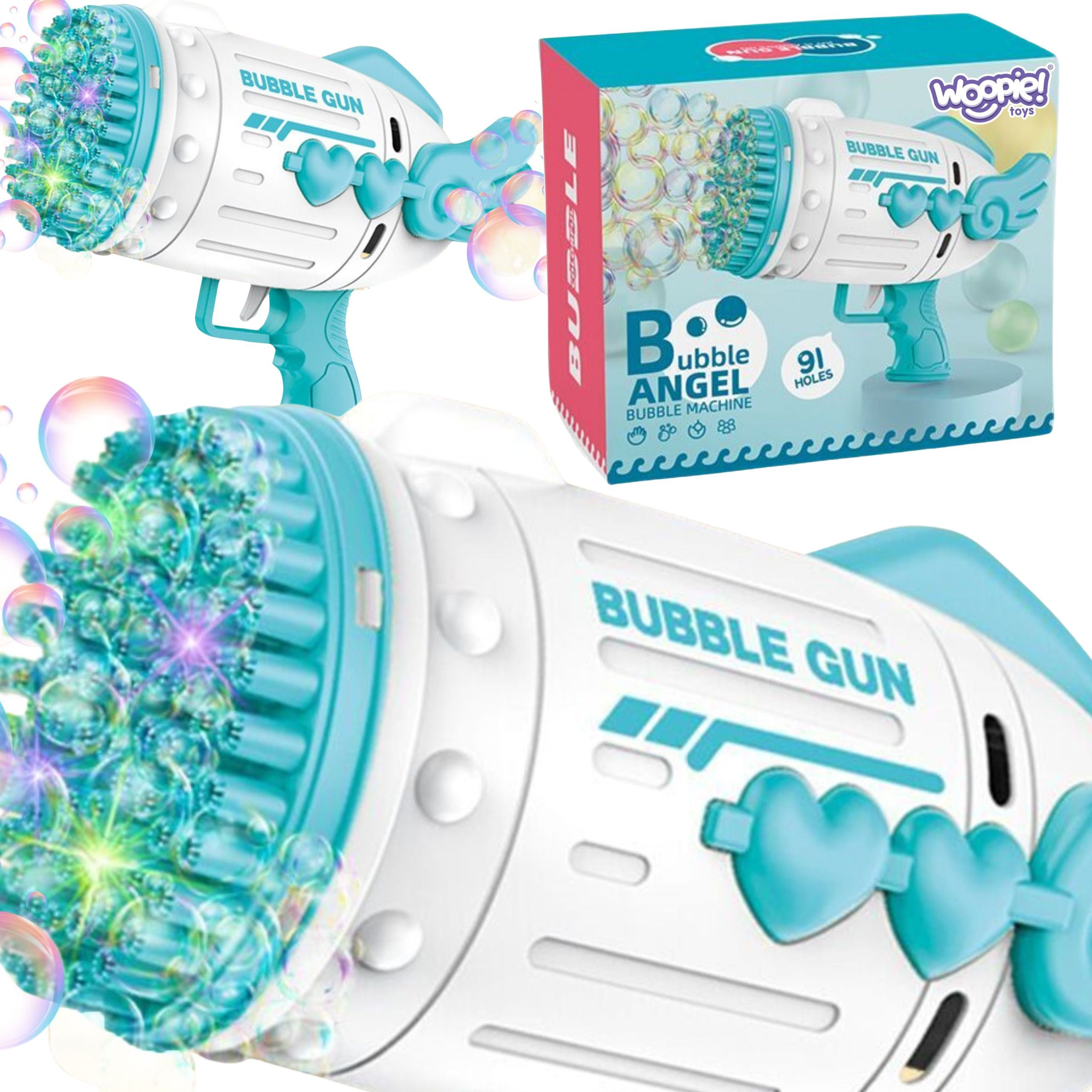 Woopie Bubble Gun 91 Holes Blue