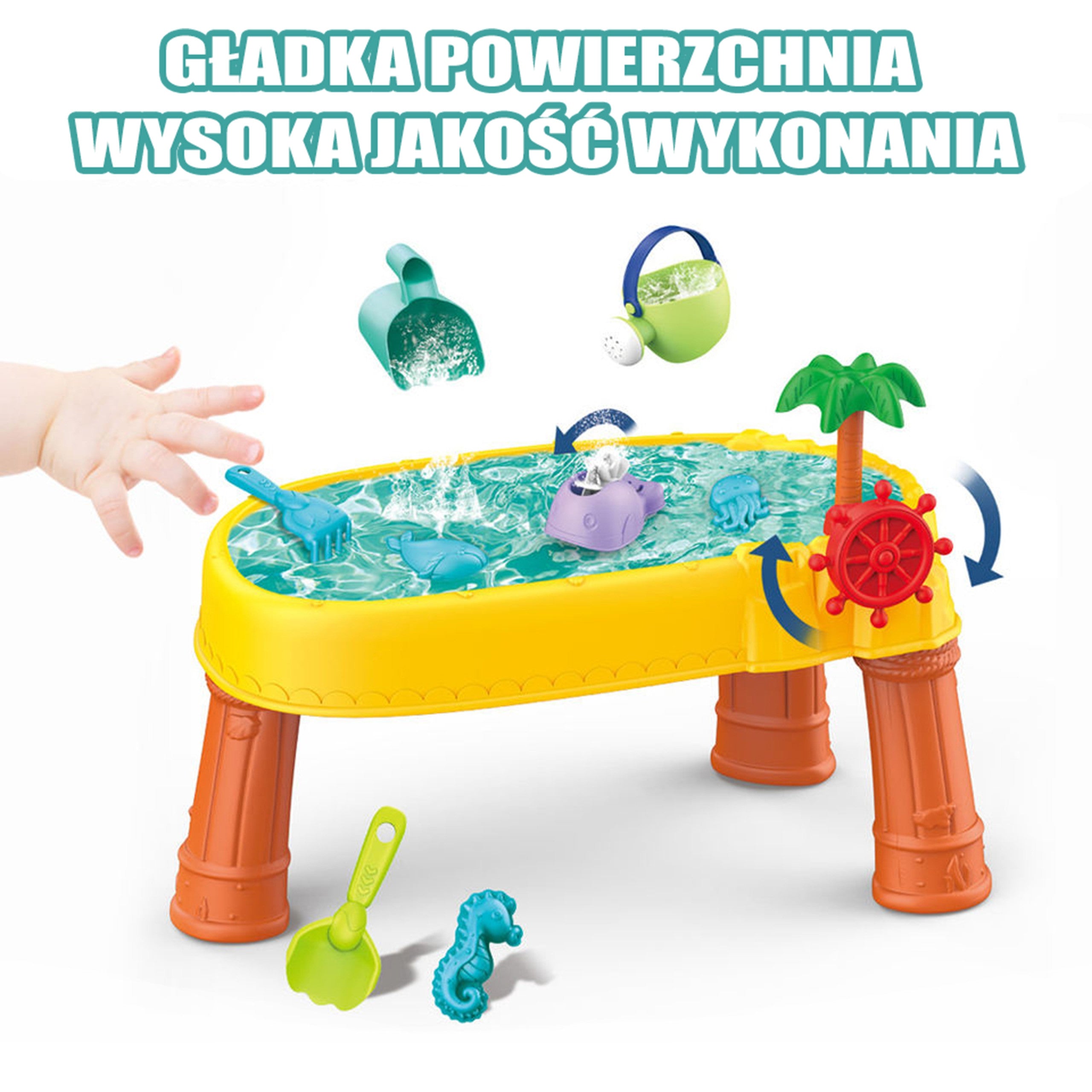 Woopie Water Table 2v1 Sandbox Pirate Ship 8 Acc.