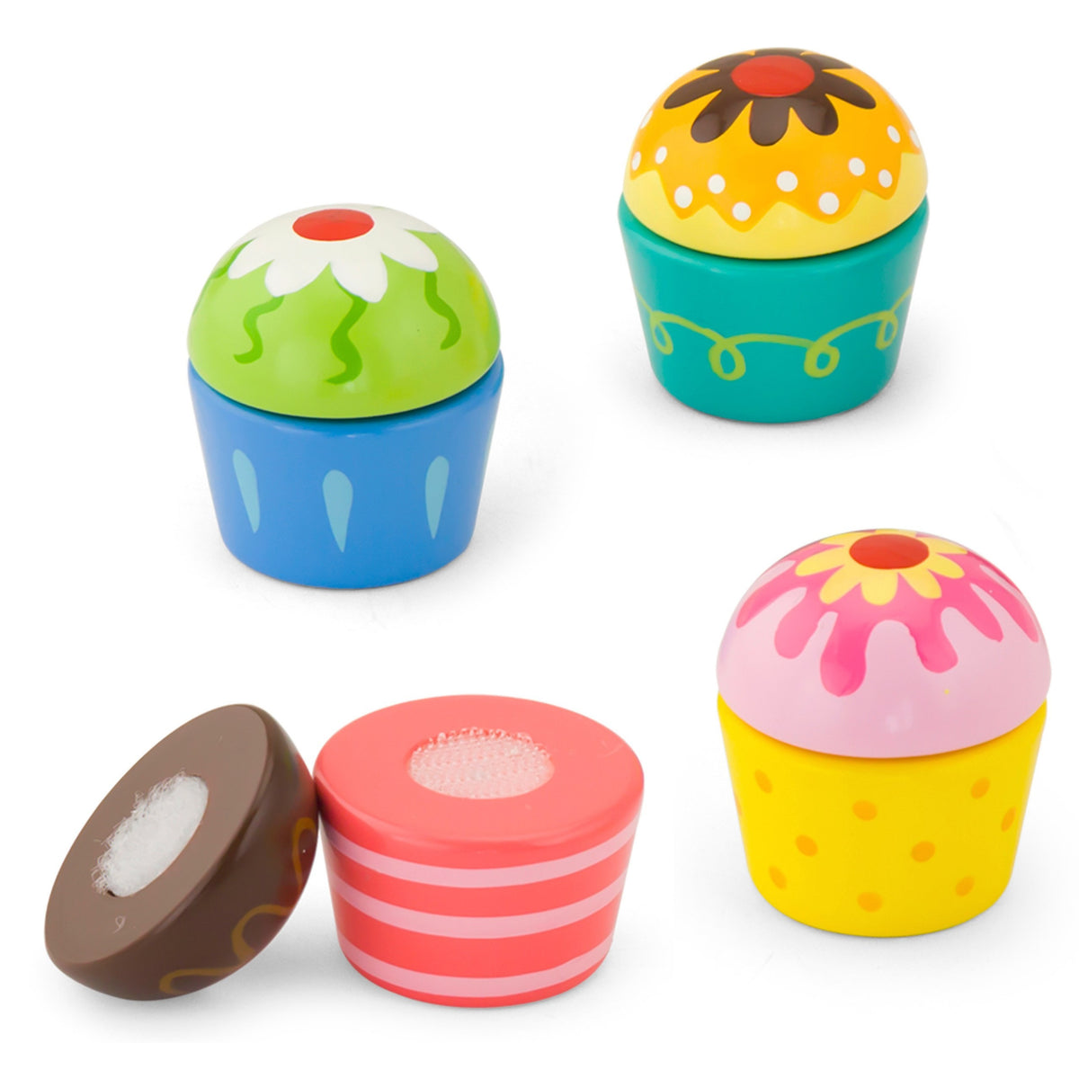 Fianáin adhmaid Viga Cupcakes 4 ríomhaire