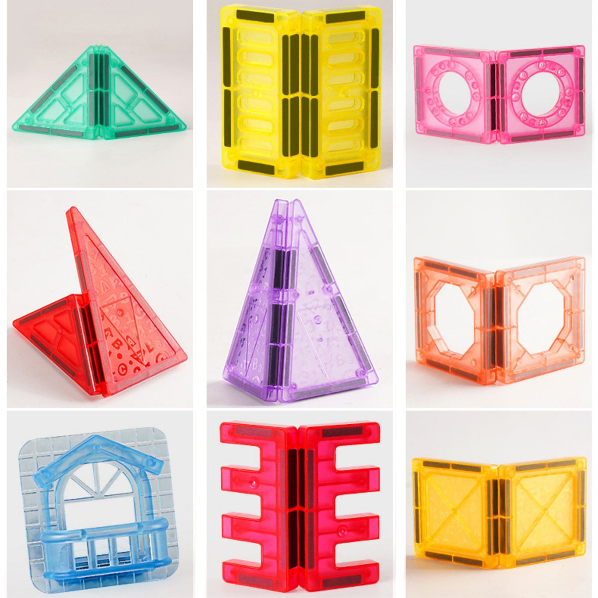 Woopie Blocchi di costruzione magnetici Set educativo 3D Veicoli del castello 110 pezzi.