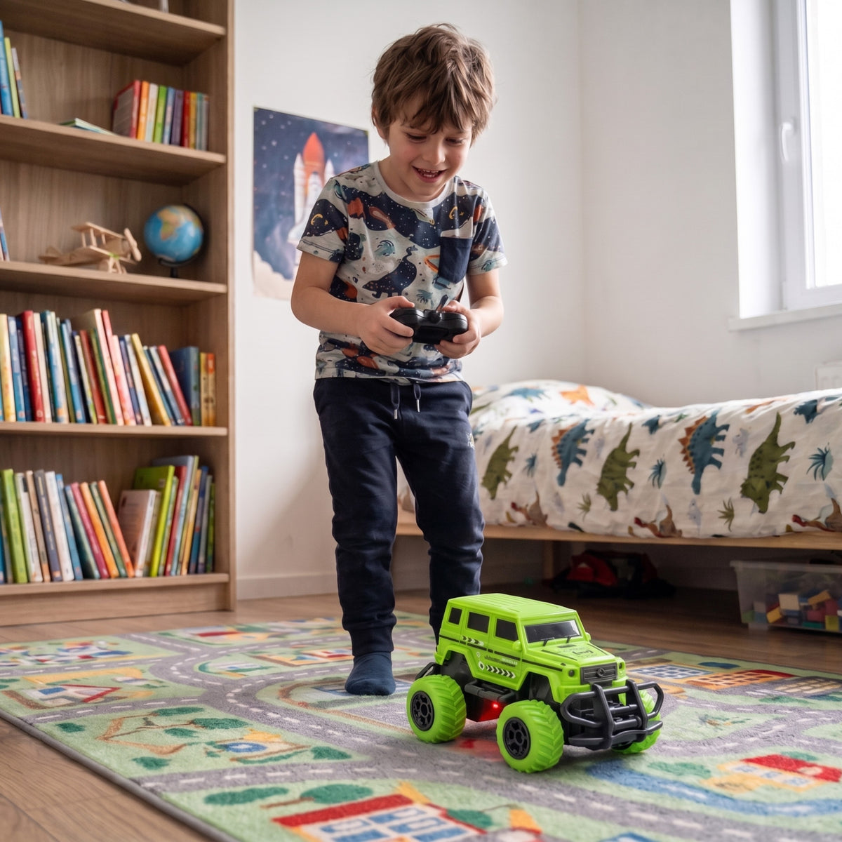 Woopie Rc Jeep Gluaisteán Cianrialaithe Faoi stiúir Trastíre