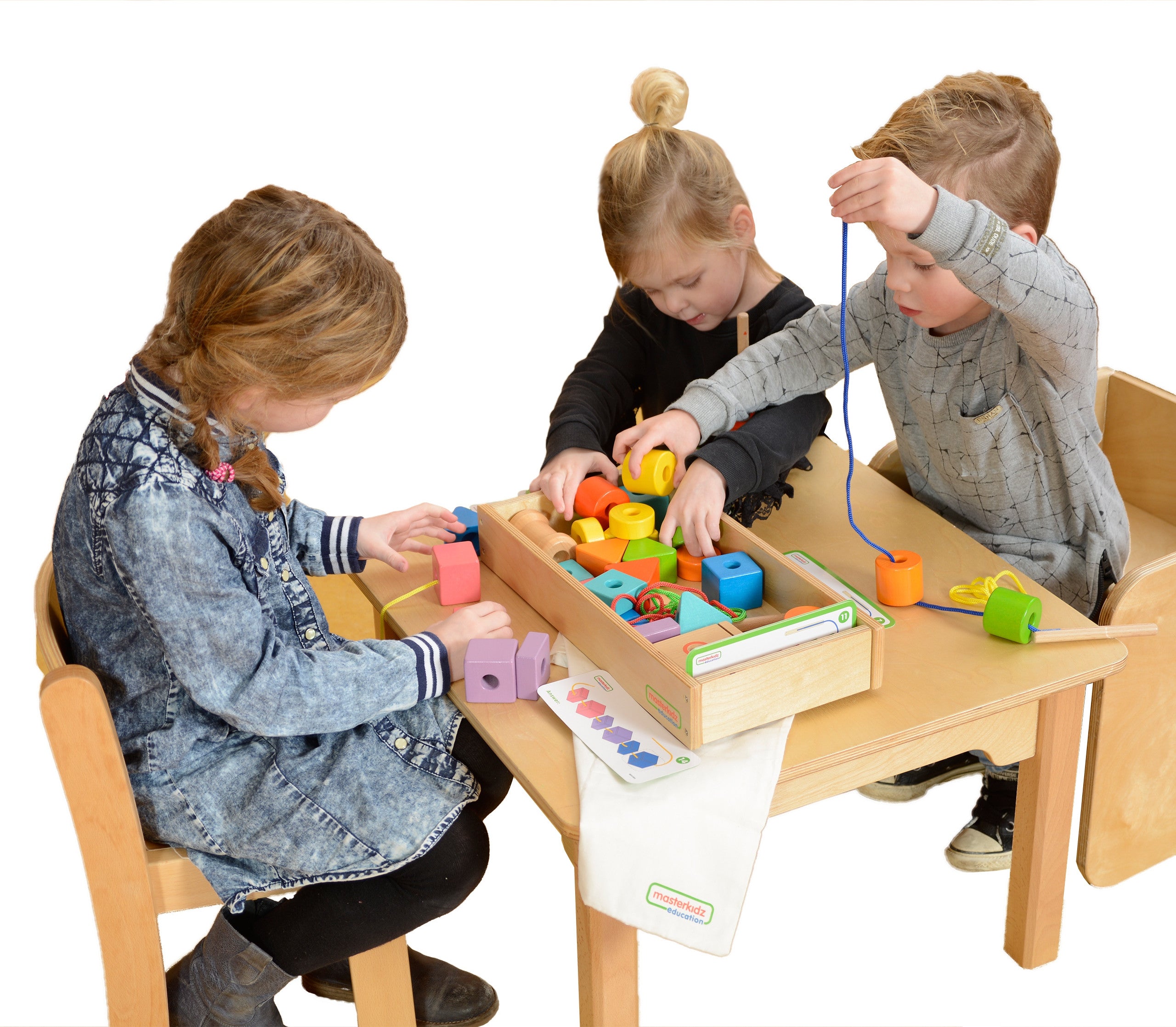 Masterkidz stor Montessori blondetråder i træ