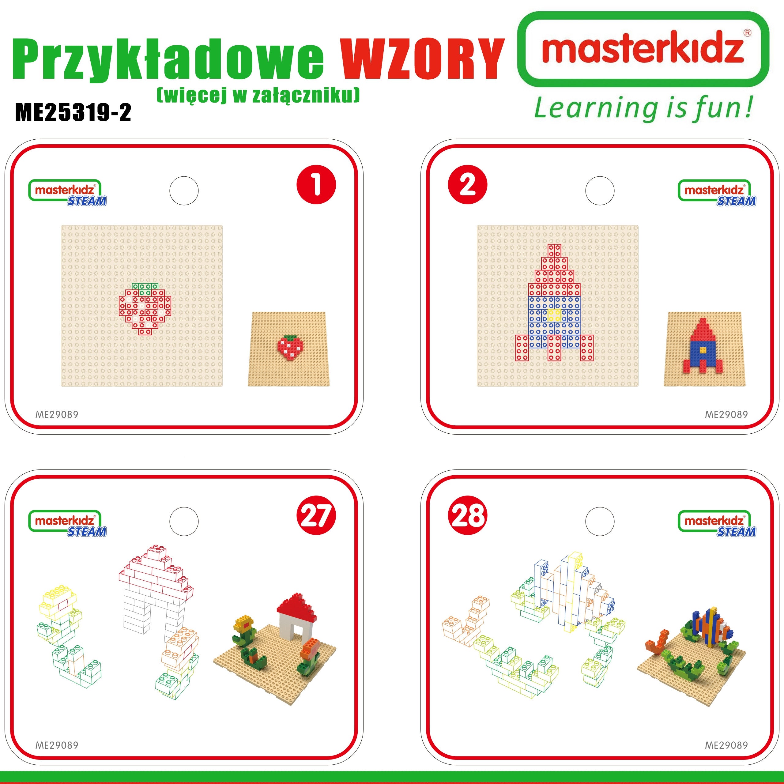 Mesa Educacional de Madeira Masterkidz + Acessórios de Parede de Haste + 135 Blocos