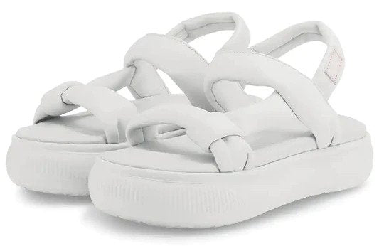 Puma Mayu Summer Cloud Nimbus sandalen natuurlijk leer