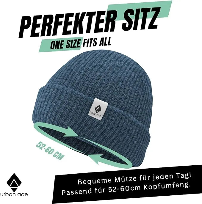 Zimní čepice Urban Ace Unisex Crew Beanies Navy Blue