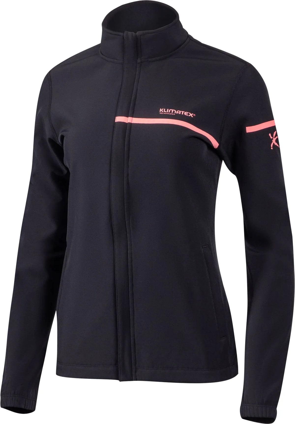 Women's Running Jacket Klimatex Taga Black Black/pink