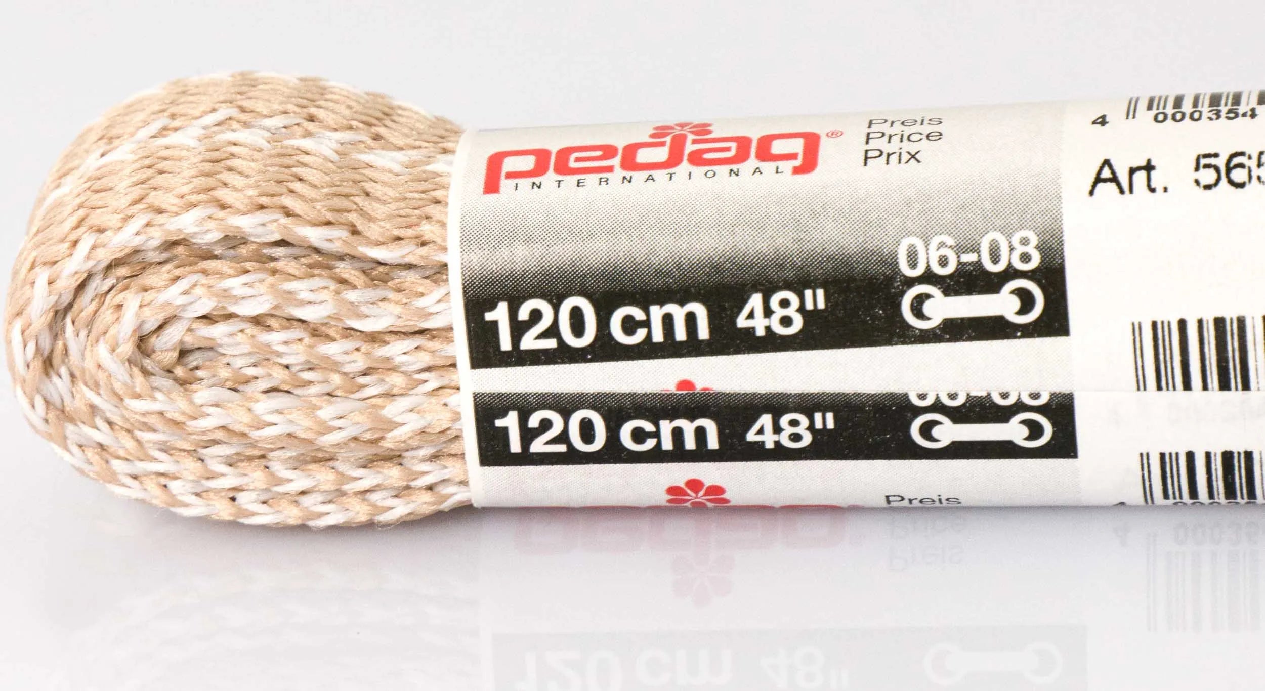 Sznurowadła Pedag Dwukolorowe 120 cm Beżowe