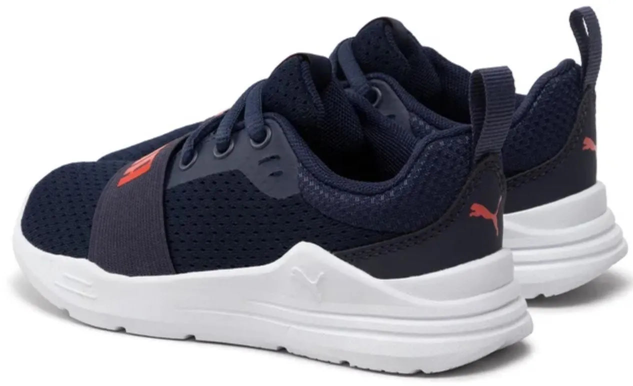Børnesko Puma Jr Wired Textile Løbesko Marineblå