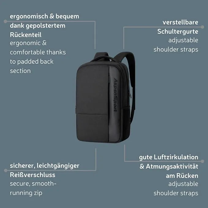 Hátizsák Aspensport hátizsák 24,5 L szénszürke