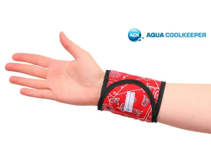 Aqua Coolkeeper Cooling Wristband Red Western Red