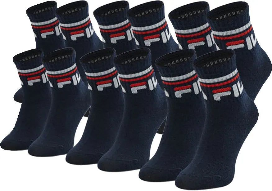 KIDERSOKKEN FILA TRIMERIOR 6-PACK MARINEBLAUW 31-34