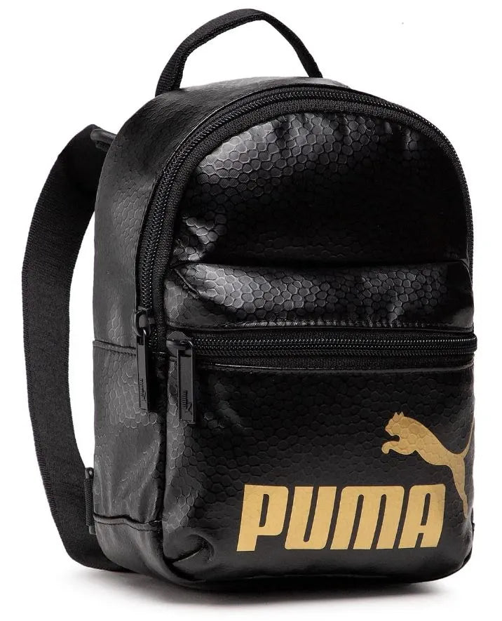 Dámský Mini batoh Puma Core Up Minime Backpack Černo-zlatá Černá