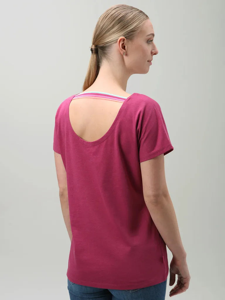 T-shirt da donna Loap Aumara Rosa Rosa